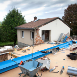 Extension de maison avec véranda-salle à manger Ambares-et-Lagrave